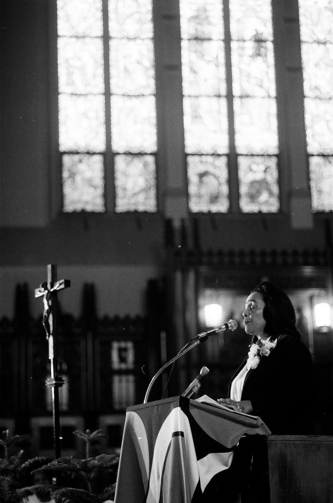 Coretta Scott King speaks at church - Reeve for Chicago Sun-Times