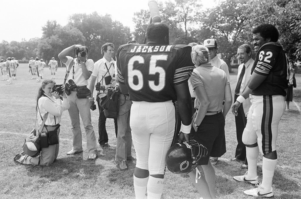 Sarah Purcell practices with the Chicago Bears - Reeve for Chicago Sun-Times