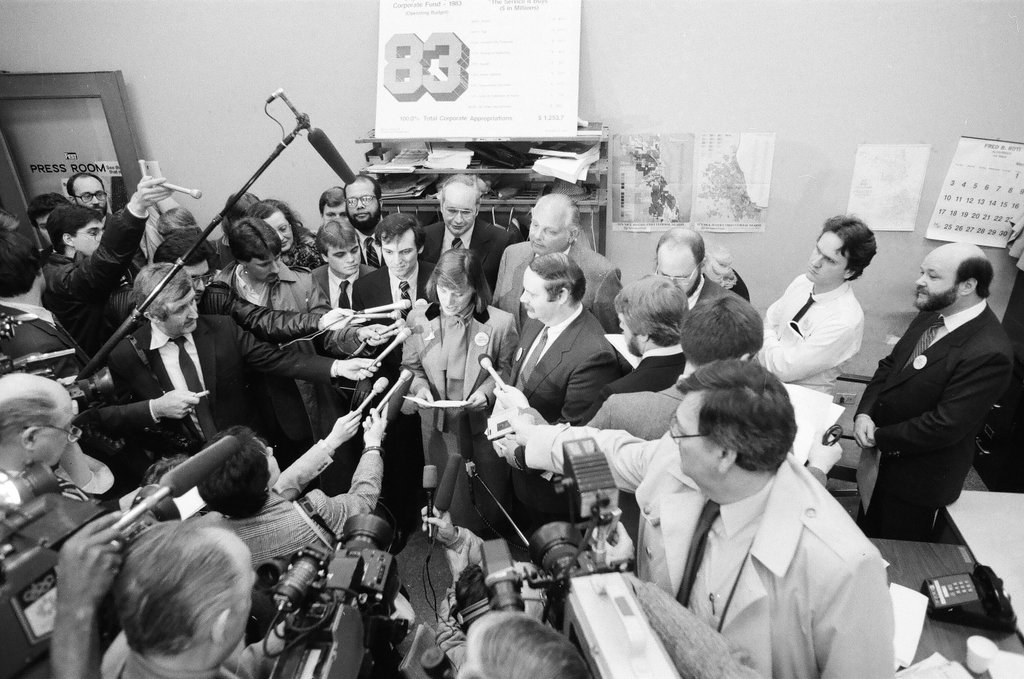 Press conference regarding banning lights at Wrigley Field - Jarvinen for Chicago Sun-Times
