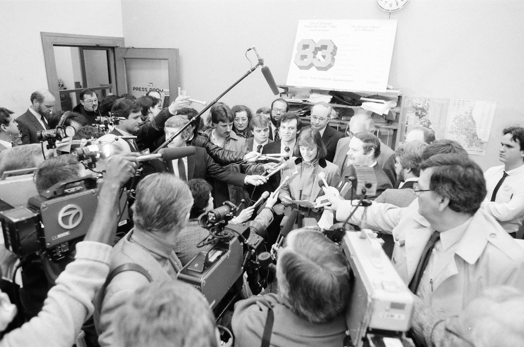 Press conference regarding banning lights at Wrigley Field - Jarvinen for Chicago Sun-Times