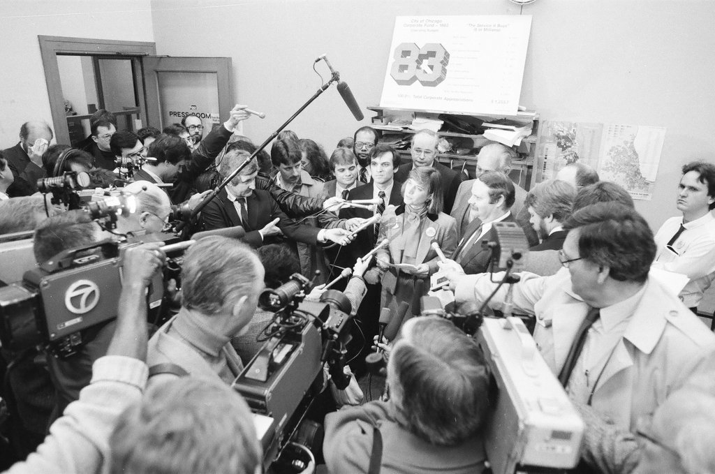 Press conference regarding banning lights at Wrigley Field - Jarvinen for Chicago Sun-Times