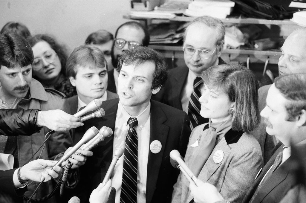 Press conference regarding banning lights at Wrigley Field - Jarvinen for Chicago Sun-Times
