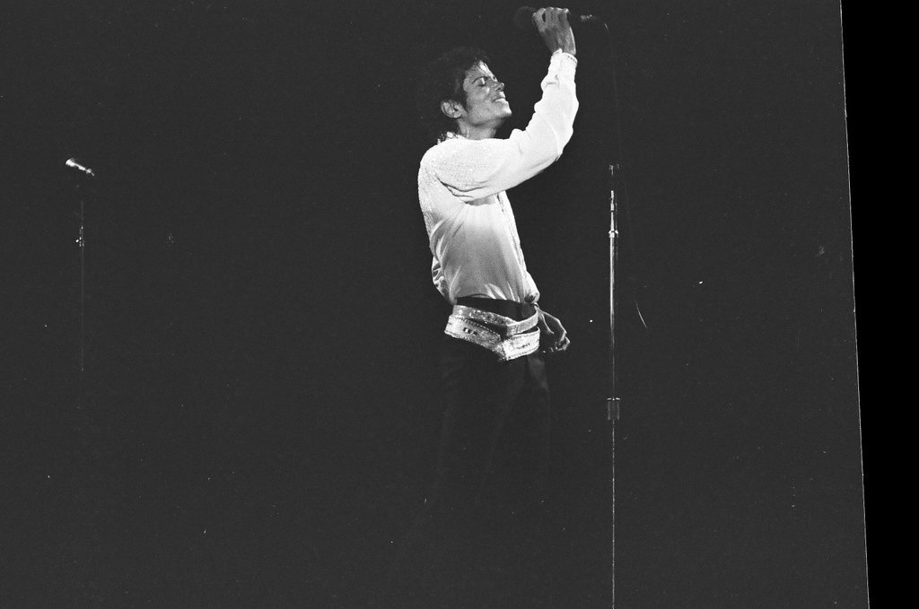 Michael Jackson concert at Comiskey Park - Bob (Robert) Black for Chicago Sun-Times