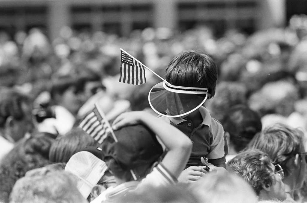 Ronald Reagan speaks at Bloom Township High School - Nancy Stuenkel for Chicago Sun-Times
