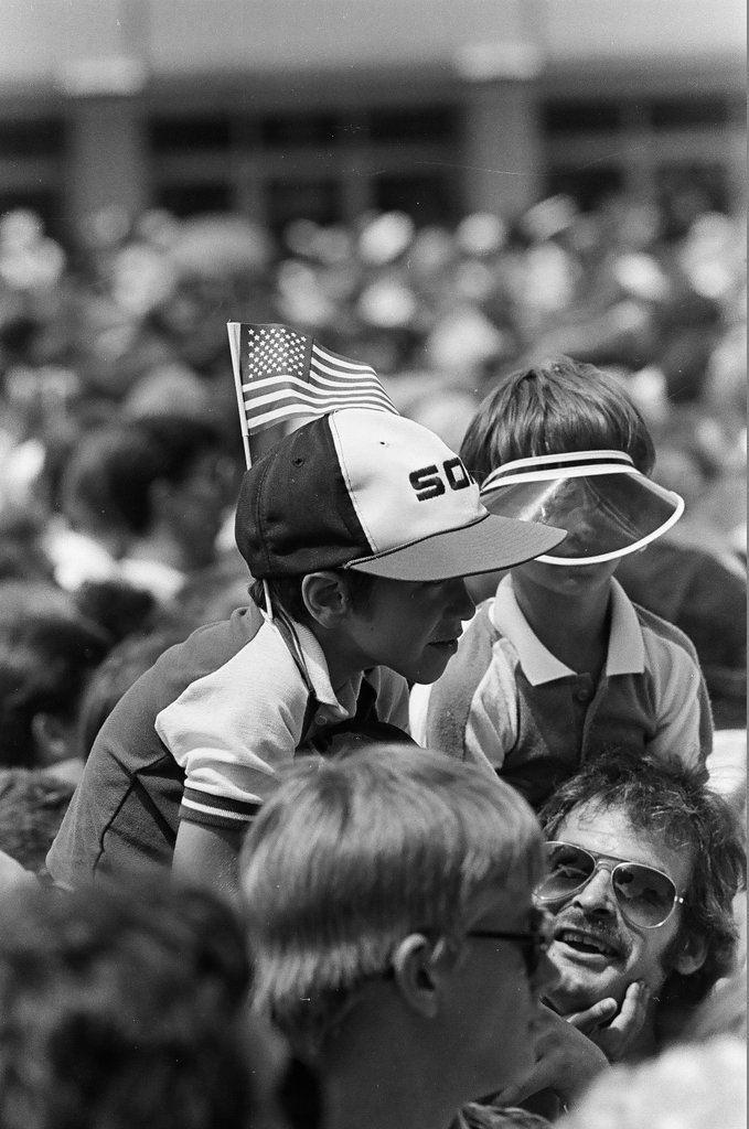 Ronald Reagan speaks at Bloom Township High School - Nancy Stuenkel for Chicago Sun-Times