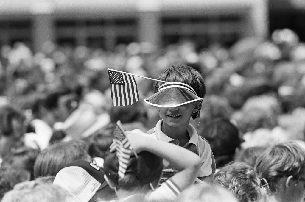 Ronald Reagan speaks at Bloom Township High School - Nancy Stuenkel for Chicago Sun-Times