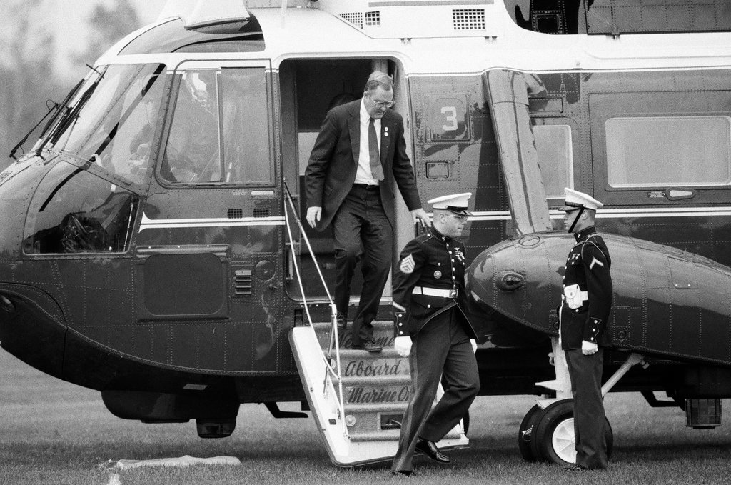 President Ronald Reagan tours WILCO Area Career Center - Al Podgorski for Chicago Sun-Times