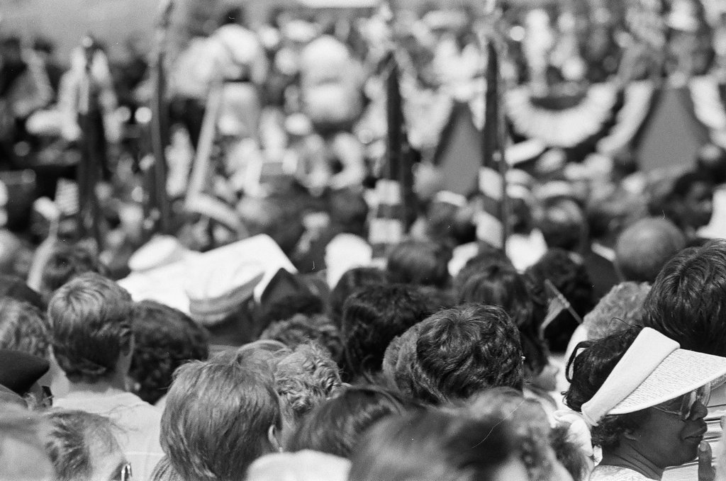 Ronald Reagan speaks at Bloom Township High School - Nancy Stuenkel for Chicago Sun-Times