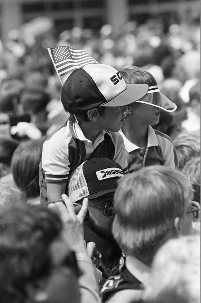Ronald Reagan speaks at Bloom Township High School - Nancy Stuenkel for Chicago Sun-Times