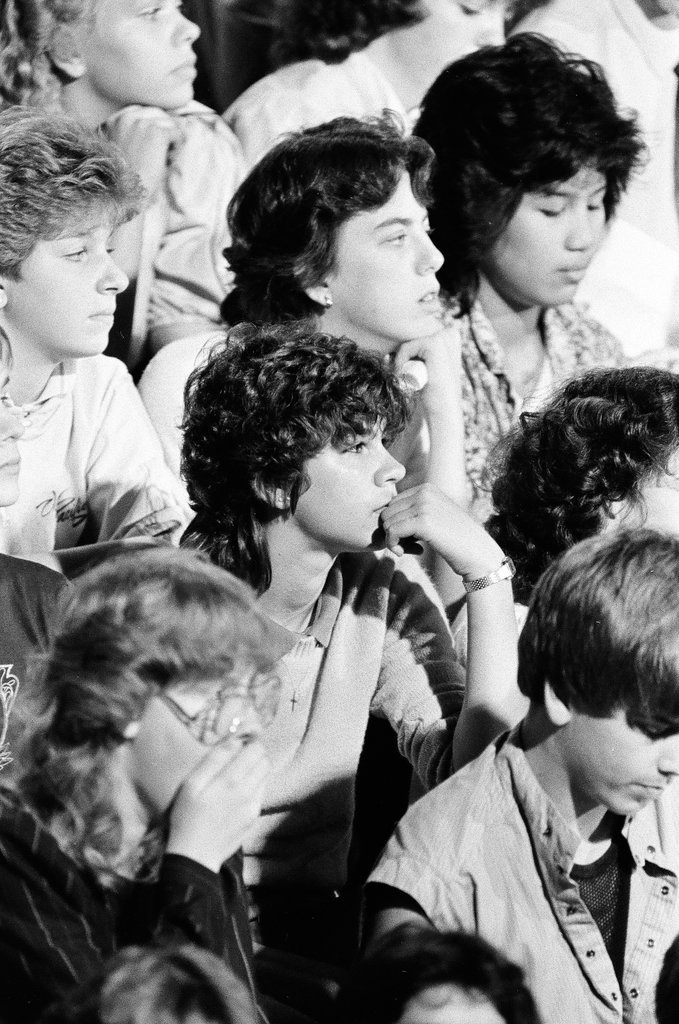 President Ronald Reagan speaks at Bolingbrook High School - Jarvinen for Chicago Sun-Times