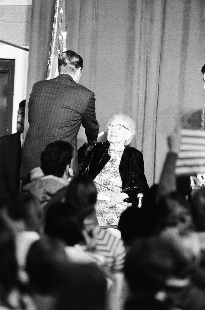 President Ronald Reagan speaks at Bolingbrook High School - Jarvinen for Chicago Sun-Times