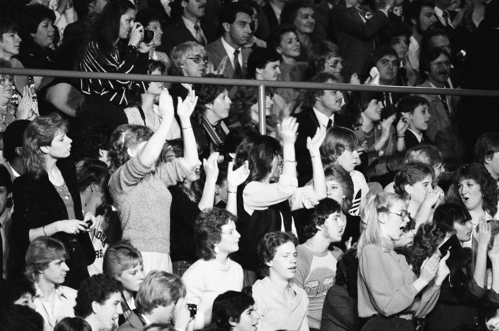 President Ronald Reagan speaks at Bolingbrook High School - Jarvinen for Chicago Sun-Times