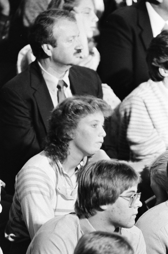 President Ronald Reagan speaks at Bolingbrook High School - Jarvinen for Chicago Sun-Times
