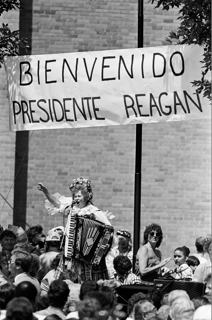 Ronald Reagan speaks at Bloom Township High School - Jarvinen for Chicago Sun-Times