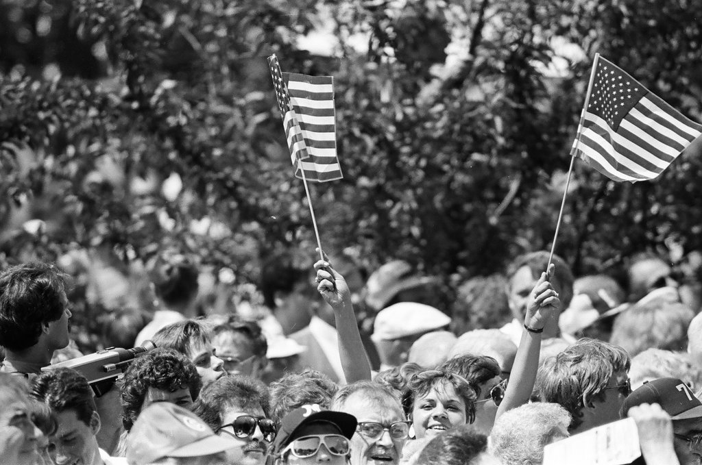 Ronald Reagan speaks at Bloom Township High School - Jarvinen for Chicago Sun-Times