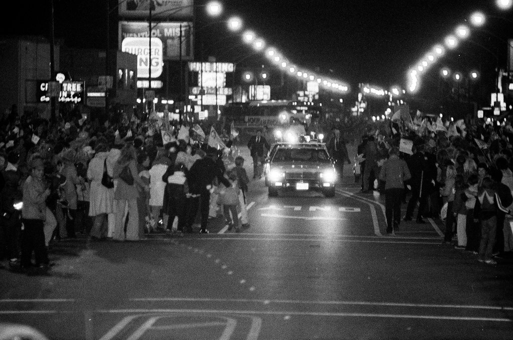 Pope John Paul II motorcade - Jim Frost for Chicago Sun-Times