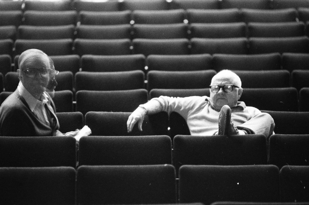 Mickey Rooney attends Sugar Babies rehearsal - Reeve for Chicago Sun-Times
