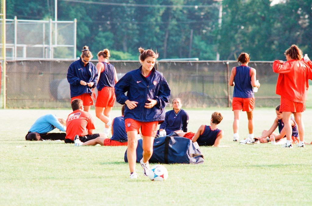 USA women's World Cup soccer team practices at Benedictine College - Scott Stewart for Chicago Sun-Times