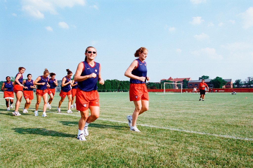 USA women's World Cup soccer team practices at Benedictine College - Scott Stewart for Chicago Sun-Times