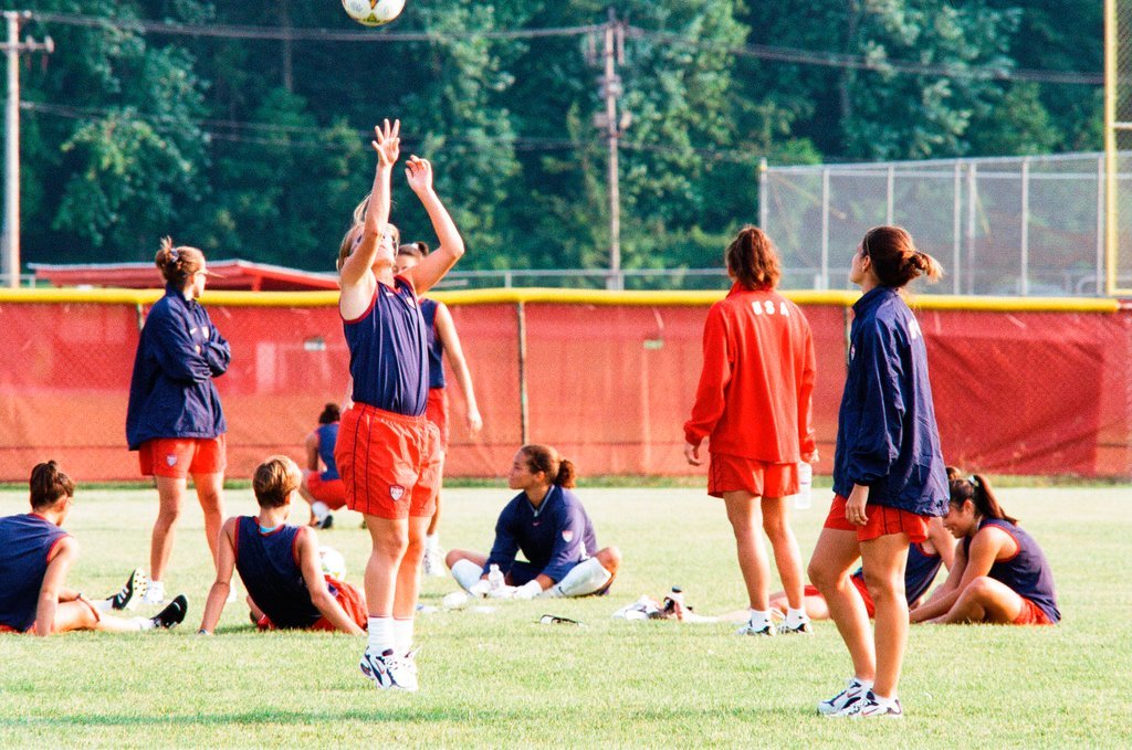 USA women's World Cup soccer team practices at Benedictine College - Scott Stewart for Chicago Sun-Times