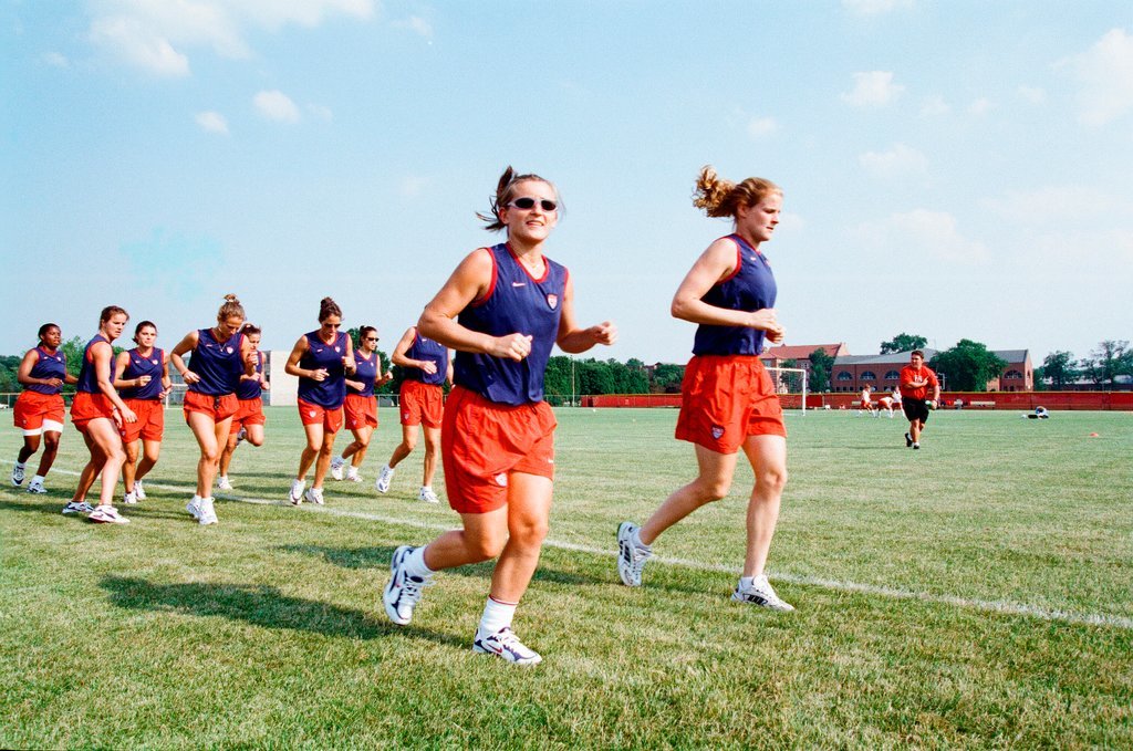 USA women's World Cup soccer team practices at Benedictine College - Scott Stewart for Chicago Sun-Times