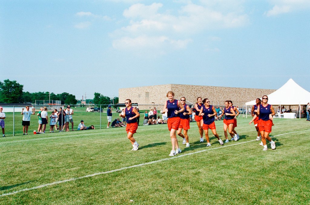 USA women's World Cup soccer team practices at Benedictine College - Scott Stewart for Chicago Sun-Times