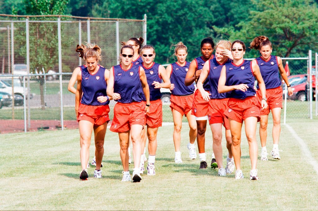 USA women's World Cup soccer team practices at Benedictine College - Scott Stewart for Chicago Sun-Times