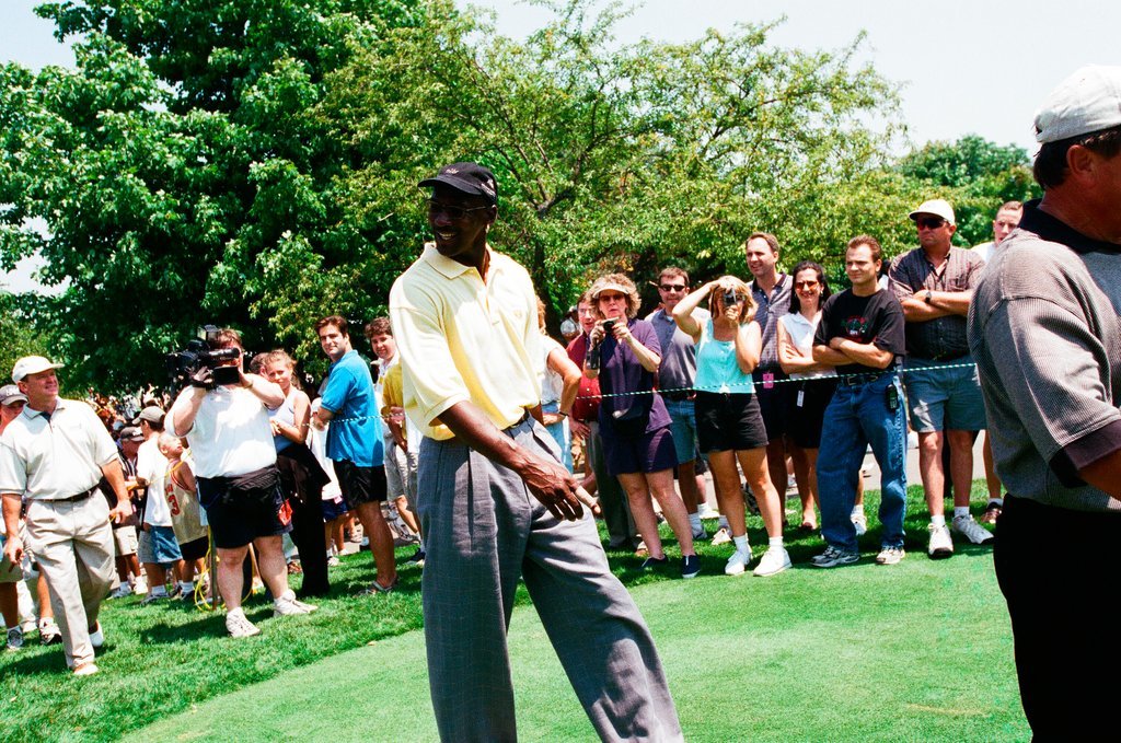 Jack Nickalus, Michael Jordan and others in the Ameritech Senior Open - Chicago Sun-Times