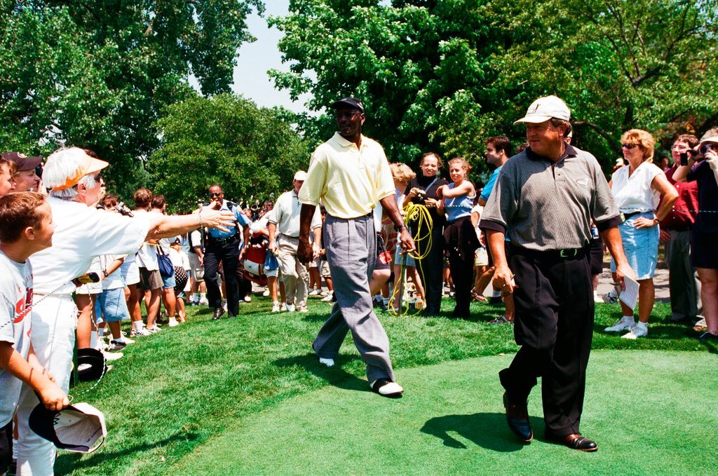Jack Nickalus, Michael Jordan and others in the Ameritech Senior Open - Chicago Sun-Times