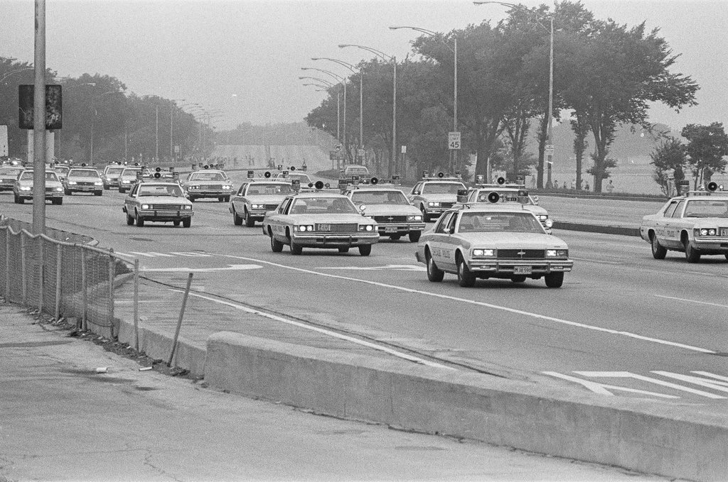 Dan Akroyd and John Belushi film chase sequence - Richard Derk for Chicago Sun-Times