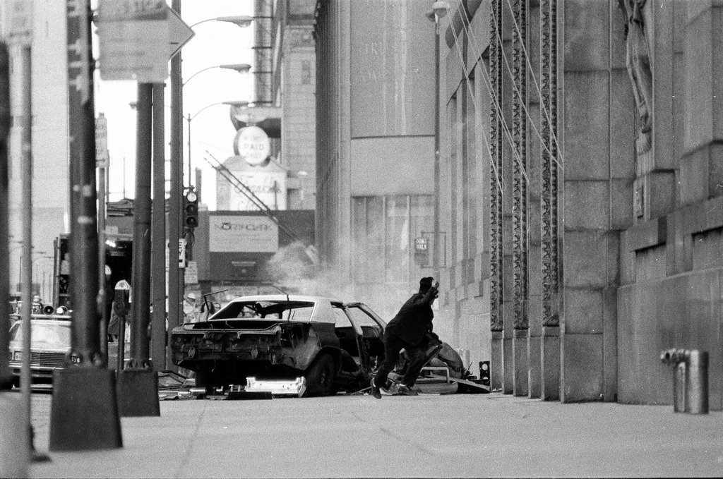 Dan Akroyd and John Belushi film chase sequence - Richard Derk for Chicago Sun-Times