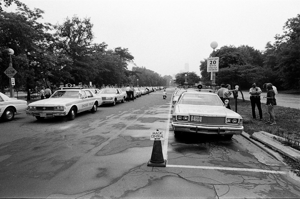Dan Akroyd and John Belushi film chase sequence - Richard Derk for Chicago Sun-Times
