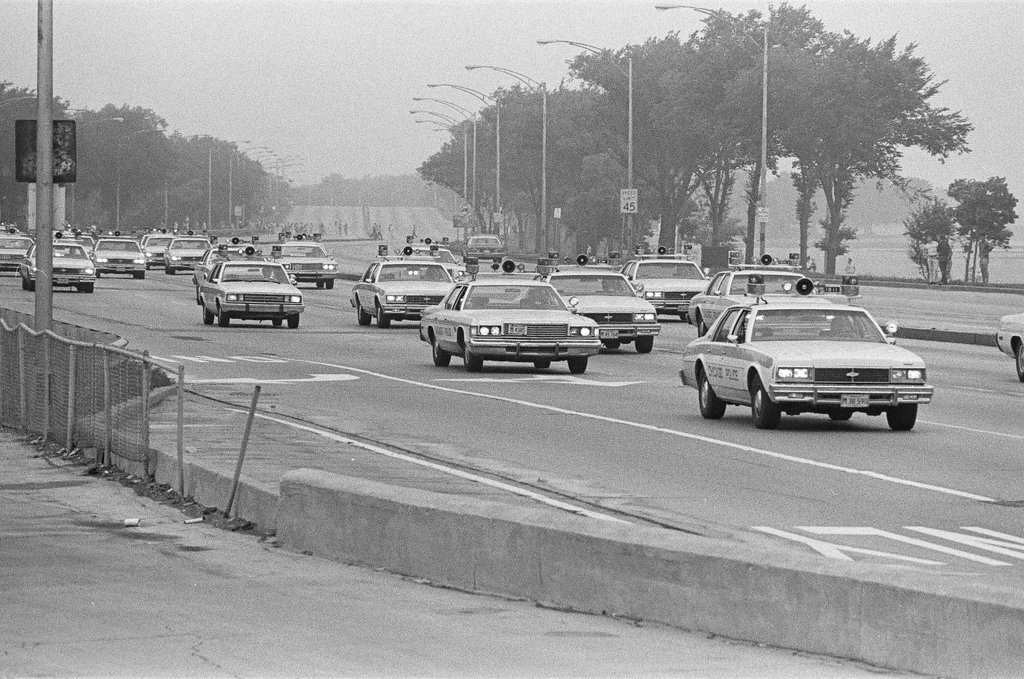 Dan Akroyd and John Belushi film chase sequence - Richard Derk for Chicago Sun-Times