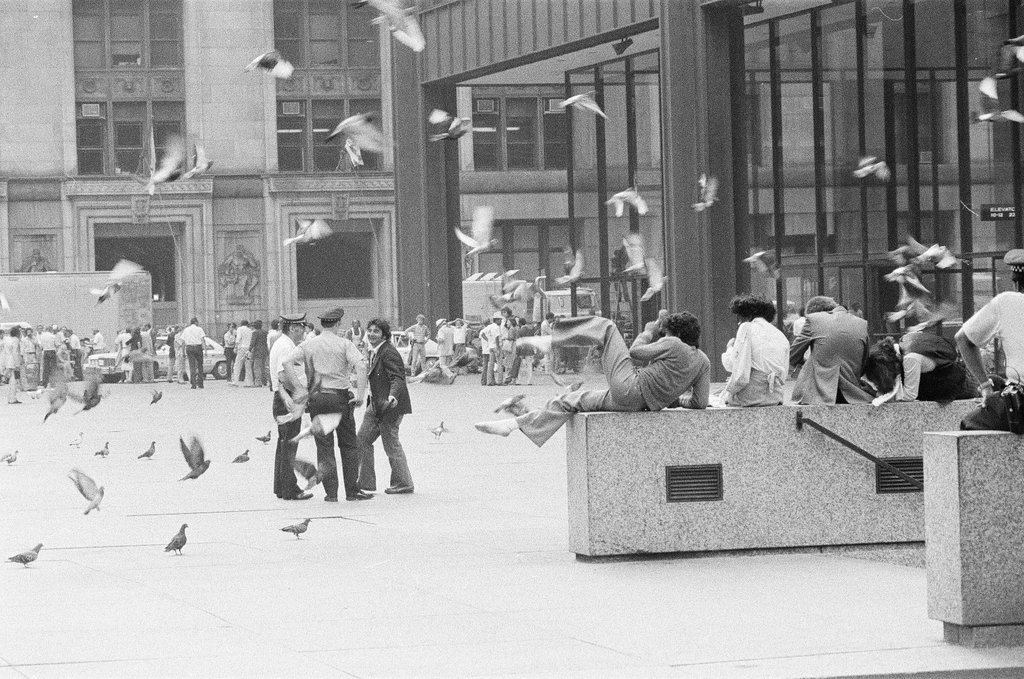 Blues Brothers filming at Richard J. Daley Center - Chuck (Charles) Kirman for Chicago Sun-Times