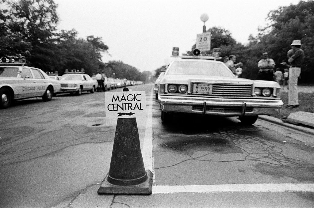 Dan Akroyd and John Belushi film chase sequence - Richard Derk for Chicago Sun-Times
