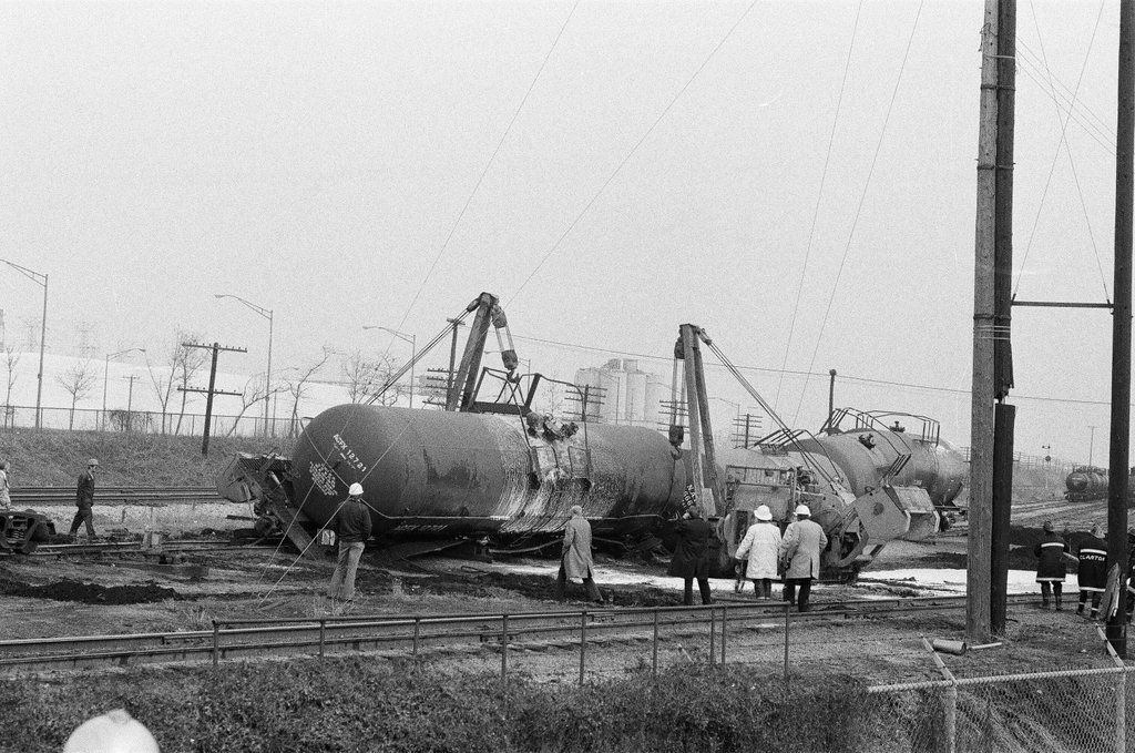 Railroad tank cars overturn - Chicago Sun-Times
