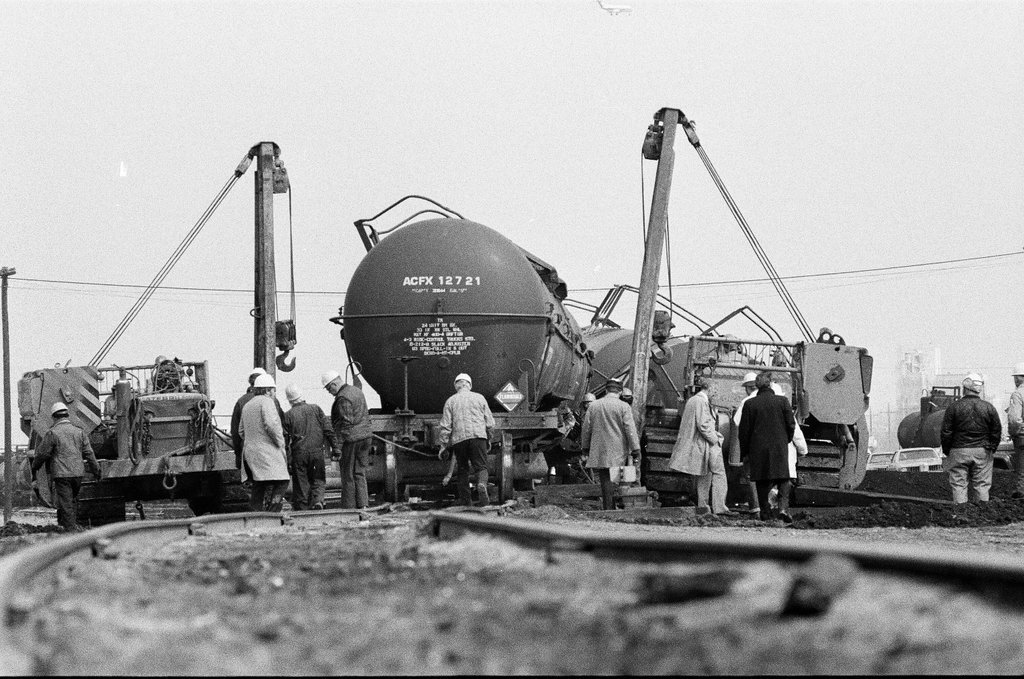Railroad tank cars overturn - Chicago Sun-Times