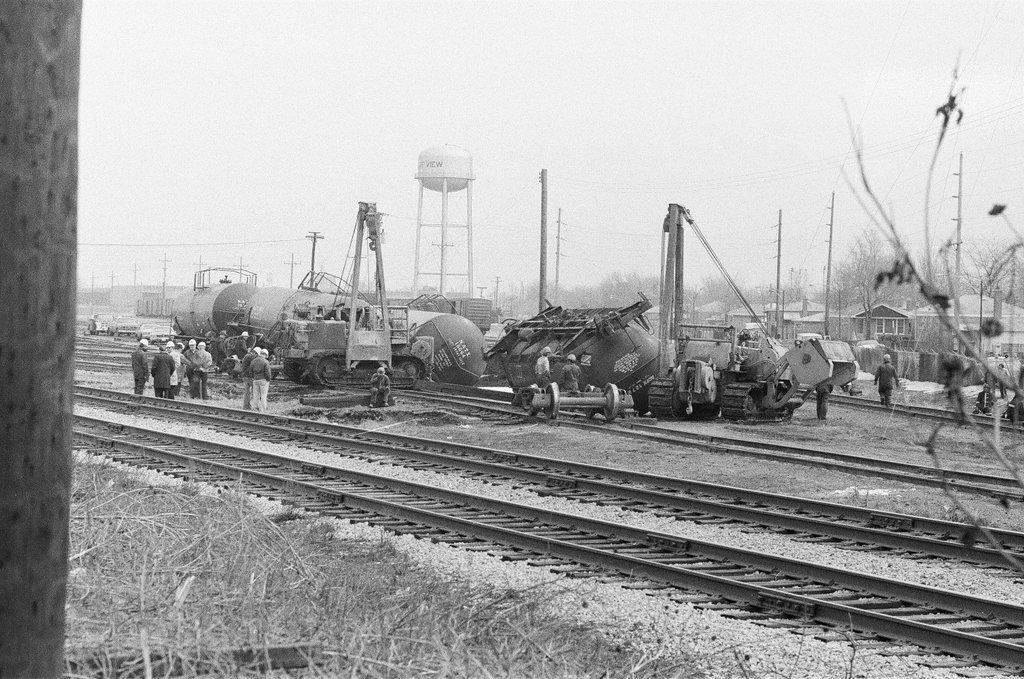 Railroad tank cars overturn - Chicago Sun-Times