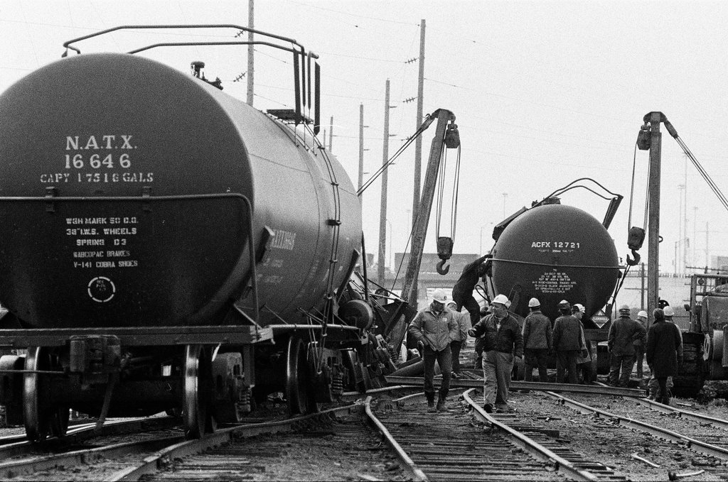 Railroad tank cars overturn - Chicago Sun-Times