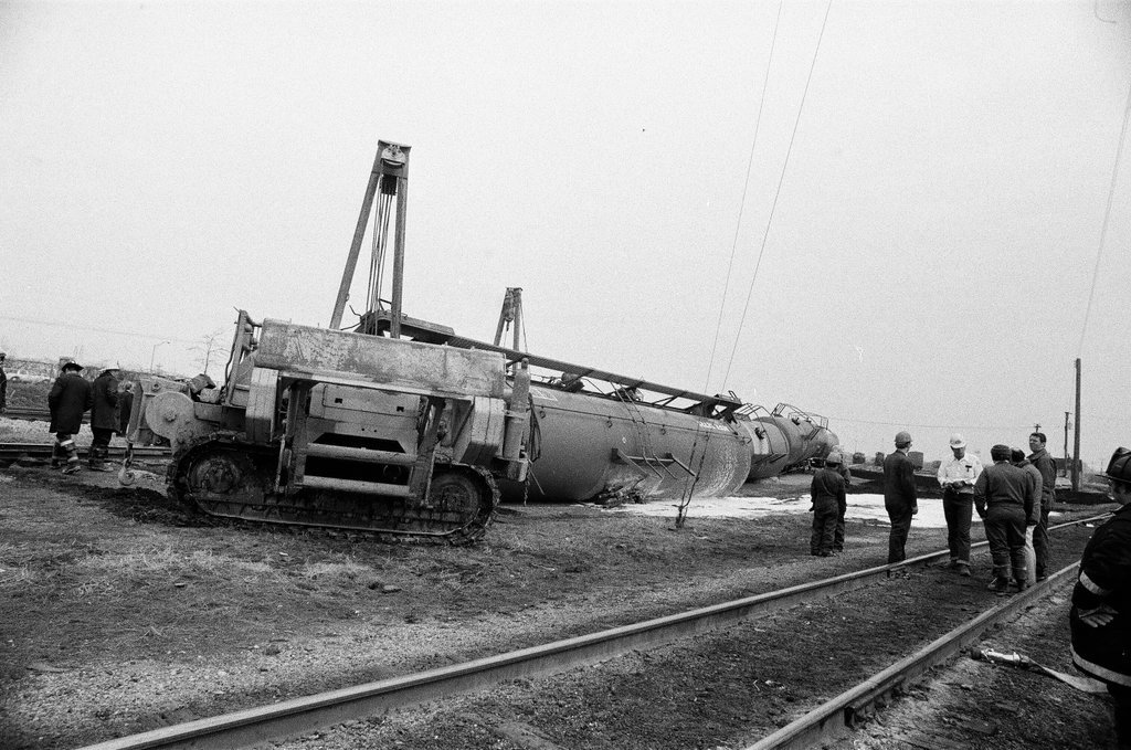 Railroad tank cars overturn - Chicago Sun-Times