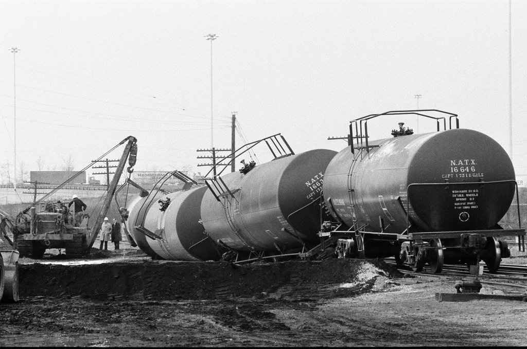 Railroad tank cars overturn - Chicago Sun-Times