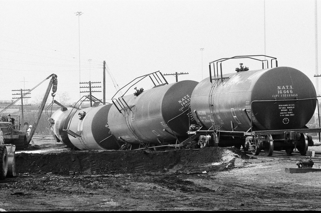 Railroad tank cars overturn - Chicago Sun-Times