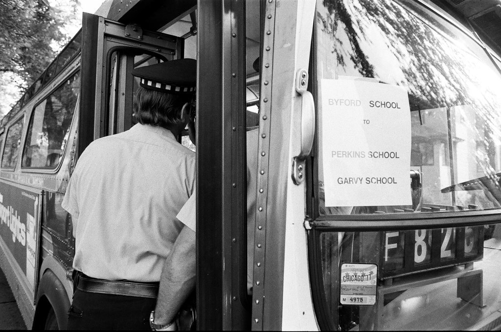Elementary school students prepare for busing to other schools - Chicago Sun-Times