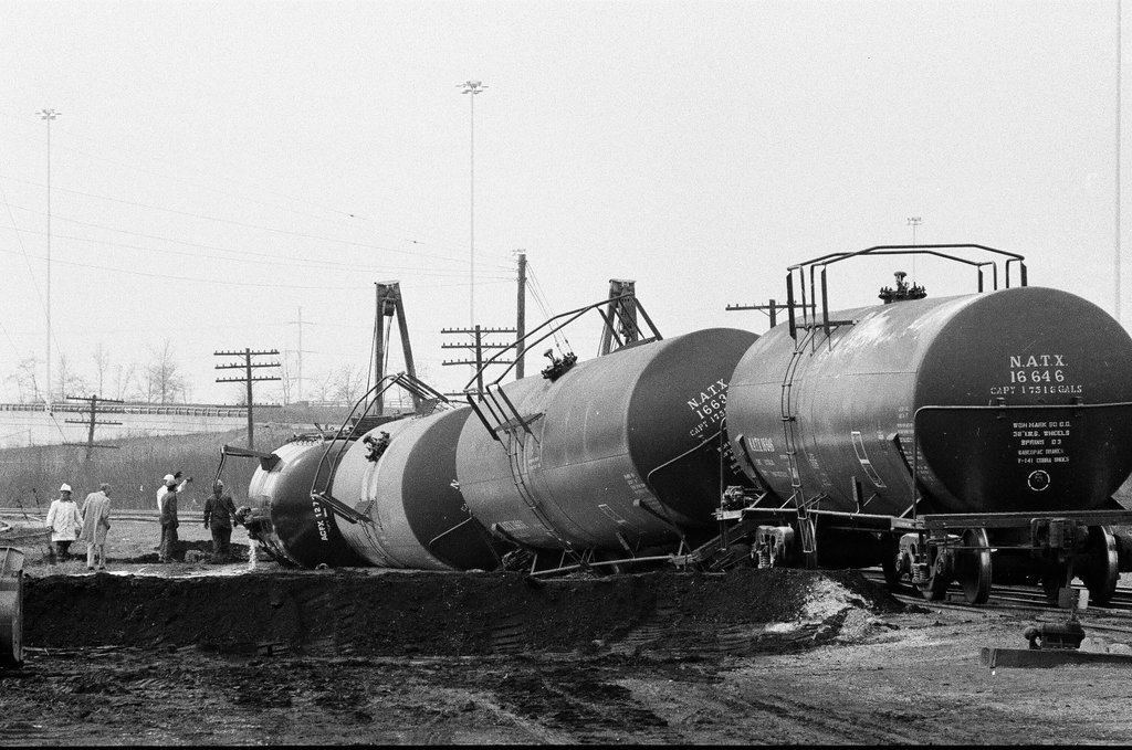 Railroad tank cars overturn - Chicago Sun-Times