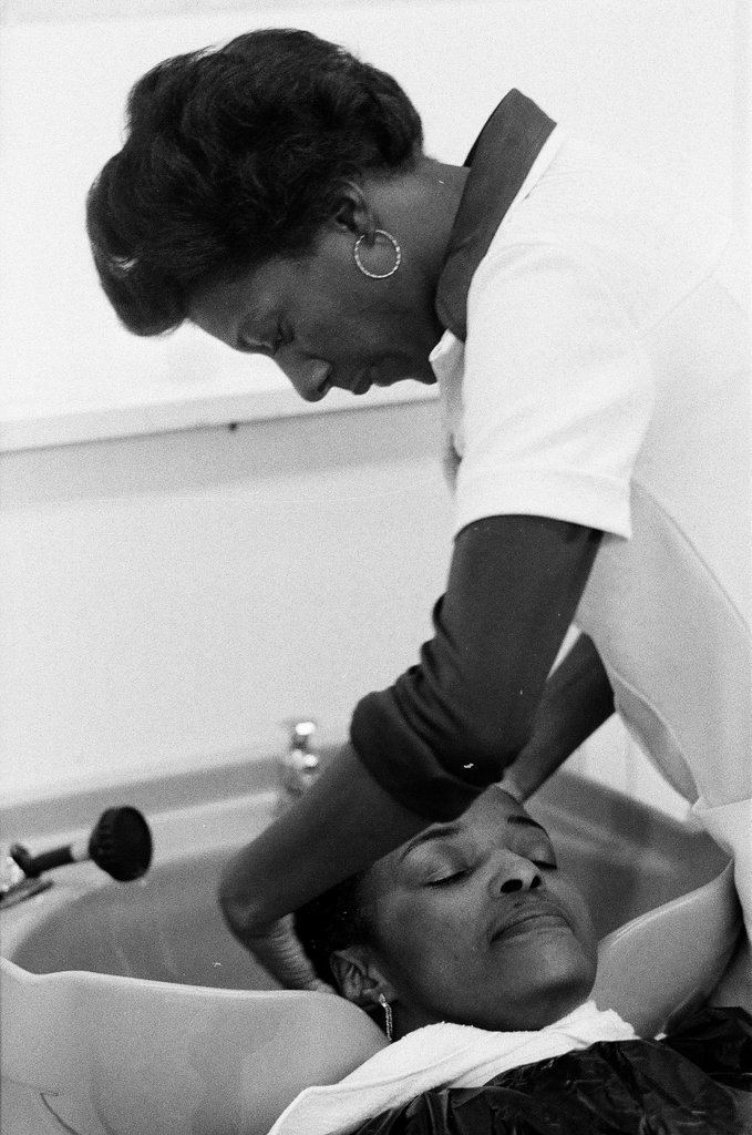 Beauty school students with customers - Chicago Sun-Times