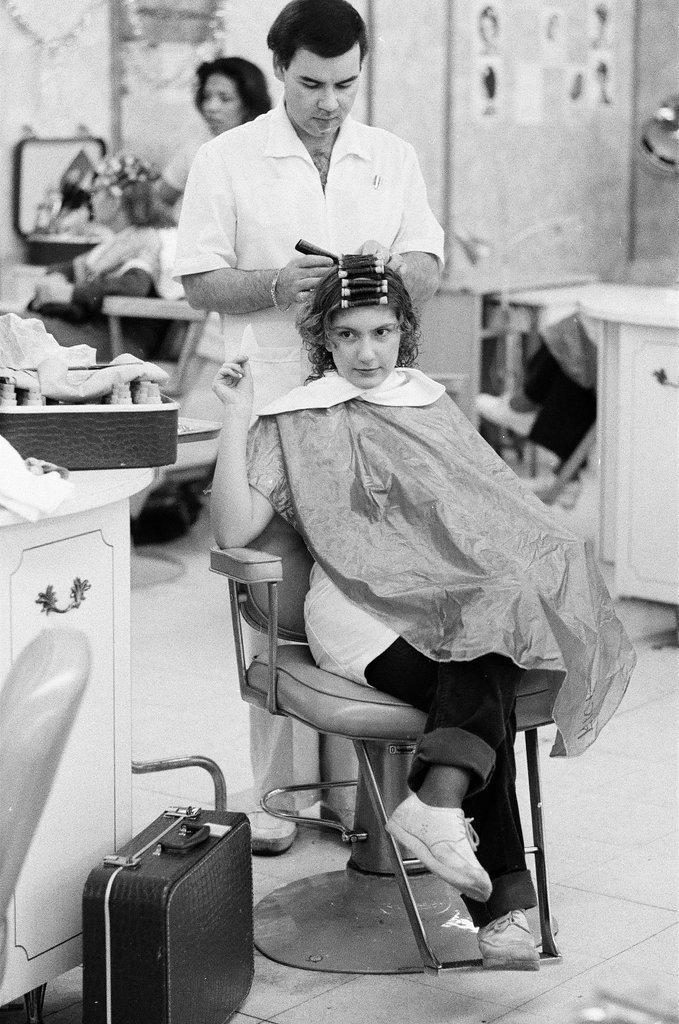 Beauty school students with customers - Chicago Sun-Times