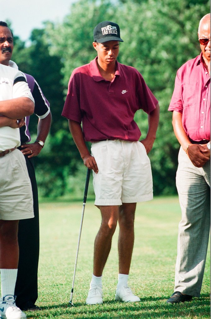 Tiger Woods hitting golf balls - Chicago Sun-Times