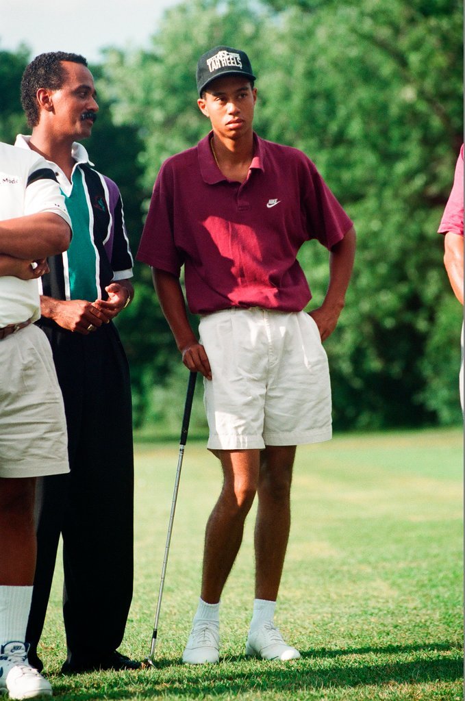 Tiger Woods hitting golf balls - Chicago Sun-Times