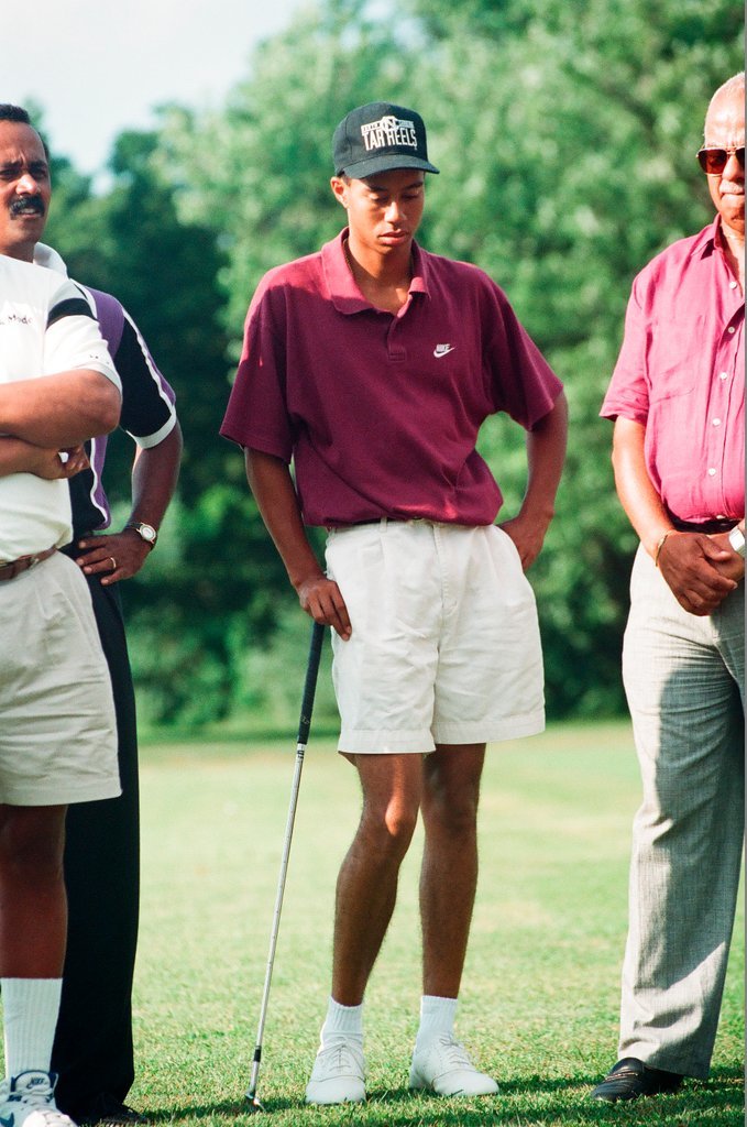 Tiger Woods hitting golf balls - Chicago Sun-Times