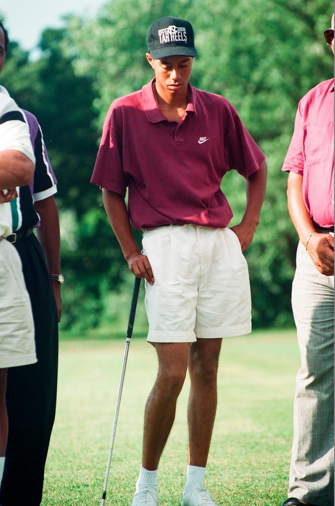 Tiger Woods hitting golf balls - Chicago Sun-Times